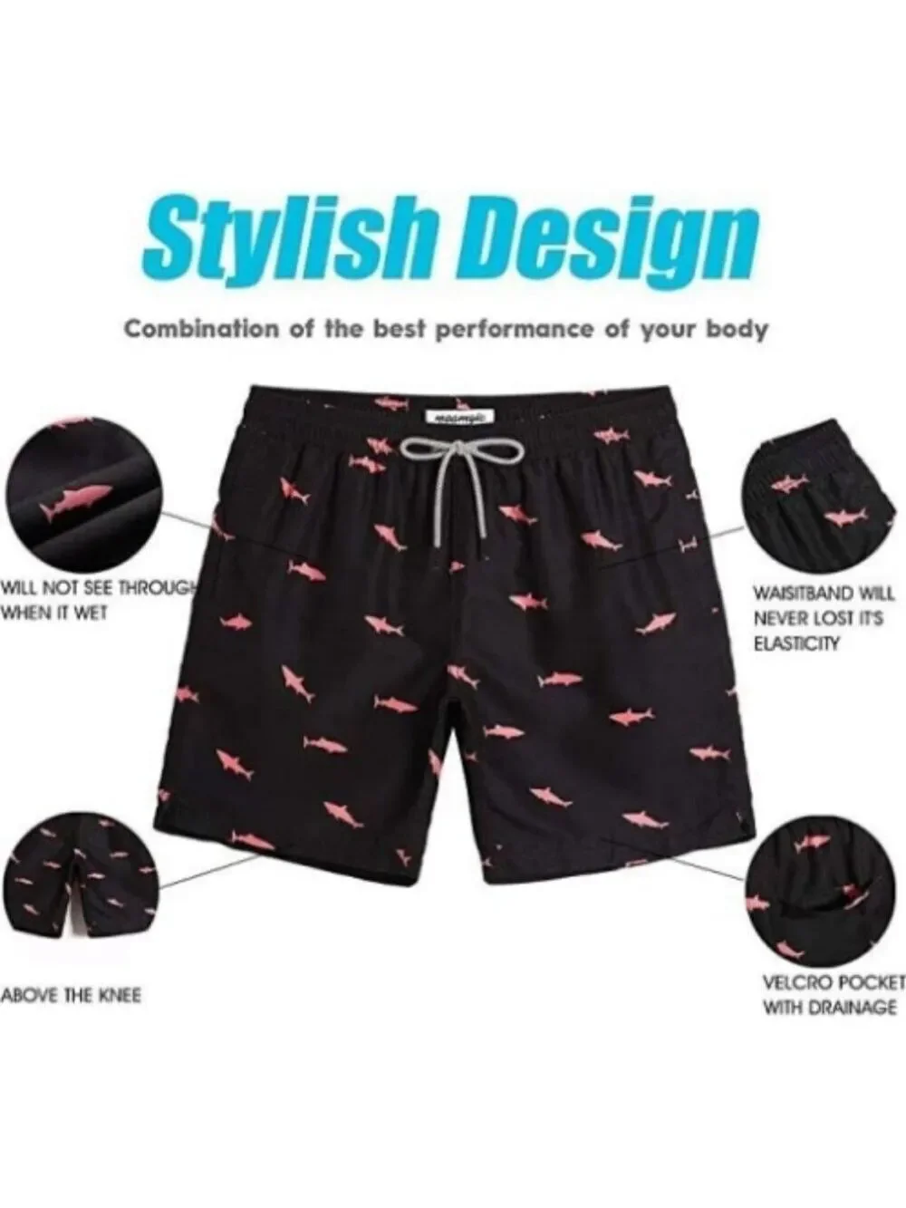 ✨✨MaaMgic Men's Swim Trunks Black S M & 2XL